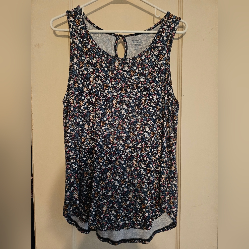 Market & Spruce Black Cut Out Tank Top